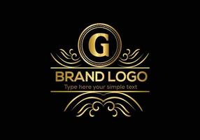 Initial Letter Luxury Logo template in vector art for Restaurant and other vector illustration