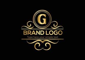 Initial Letter Luxury Logo template in vector art for Restaurant and other vector illustration