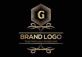 Initial Letter Luxury Logo template in vector art for Restaurant and other vector illustration