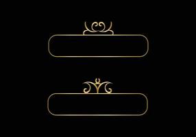 Golden calligraphic design elements. gold menu and invitation border, frame,divider,page decor. vector