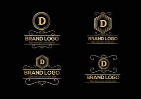 Initial Letter Luxury Logo template in vector art for Restaurant and other vector illustration