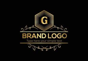 Initial Letter Luxury Logo template in vector art for Restaurant and other vector illustration