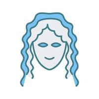 Hair Curly Vector Icon