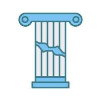 Broken Pillar Vector Icon