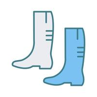 icono de vector de botas de jardinería