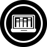 icono de vector de biblioteca en línea