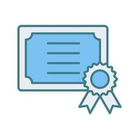 icono de vector de certificado