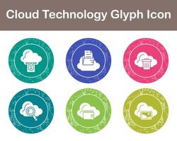 Cloud Technology Vector Icon Set