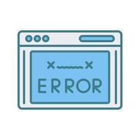 icono de vector de código de error