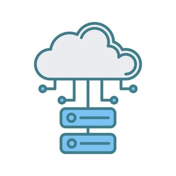 Cloud Database Vector Icon