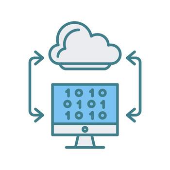 Cloud Coding Vector Icon