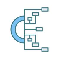 icono de vector de diagrama de flujo