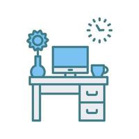 icono de vector de mesa de trabajo