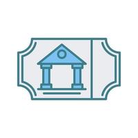 Museum Ticket Vector Icon