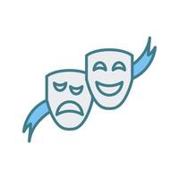 icono de vector de máscaras de teatro