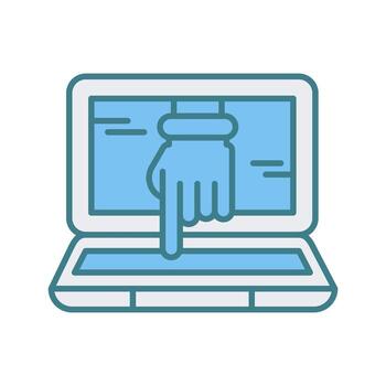 Computer Hacking Vector Icon