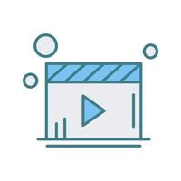 icono de vector de reproductor de video