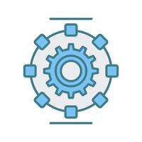 icono de vector de proceso automatizado