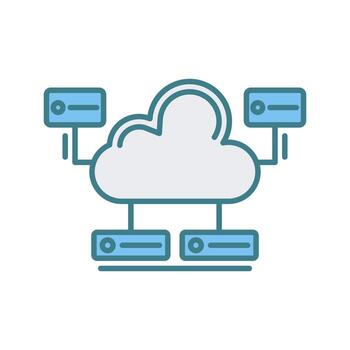 Cloud Database Vector Icon