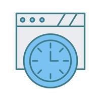 icono de vector de reloj de pared