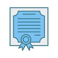 icono de vector de certificado