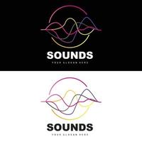 Sound Wave Logo, Equalizer Design, Music Wave Vibration, Simple Vector Icon With Line Style