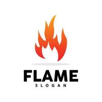 Red Flame Logo, Burning Heat Fire Vector, Fire Logo Template Icon Design vector