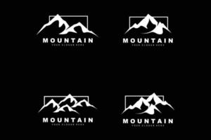 diseño del logotipo de la montaña, lugar vectorial para los amantes de la naturaleza vector