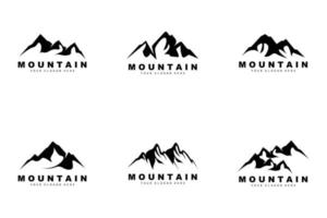 diseño del logotipo de la montaña, lugar vectorial para los amantes de la naturaleza vector