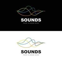 Sound Wave Logo, Equalizer Design, Music Wave Vibration, Simple Vector Icon With Line Style