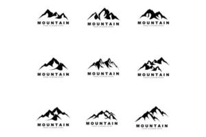 diseño del logotipo de la montaña, lugar vectorial para los amantes de la naturaleza vector