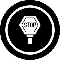 icono de vector de señal de stop