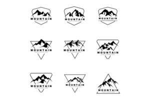 Mountain Logo Design, Vector Place For Nature Lovers Hiker