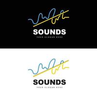 Sound Wave Logo, Equalizer Design, Music Wave Vibration, Simple Vector Icon With Line Style