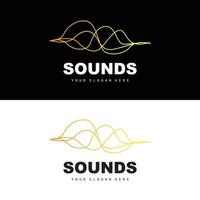 Sound Wave Logo, Equalizer Design, Music Wave Vibration, Simple Vector Icon With Line Style