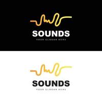 Sound Wave Logo, Equalizer Design, Music Wave Vibration, Simple Vector Icon With Line Style