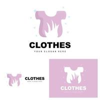 Clothing Logo, Simple Style Shirt Design, Clothing Store Vector, Fashion, Business Brand And Template Icon vector