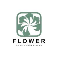 Flower Logo, Ornamental Plant Design, Plant Vector, Product Brand Template Icon vector