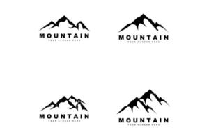 Mountain Logo Design, Vector Place For Nature Lovers Hiker