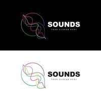 Sound Wave Logo, Equalizer Design, Music Wave Vibration, Simple Vector Icon With Line Style