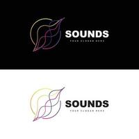 Sound Wave Logo, Equalizer Design, Music Wave Vibration, Simple Vector Icon With Line Style