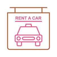 Rent a Car Vector Icon