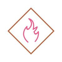 Danger of Flame Vector Icon