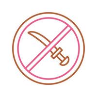 No Weapons Vector Icon