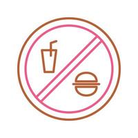 No Food or Drinks Vector Icon