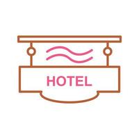 icono de vector de signo de hotel