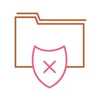 icono de vector de carpeta vulnerable