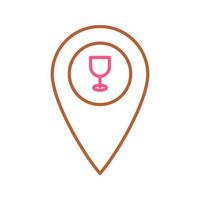 Unique Bar Location Vector Icon