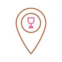 Unique Bar Location Vector Icon