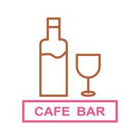 Unique Drinks Cafe Vector Icon